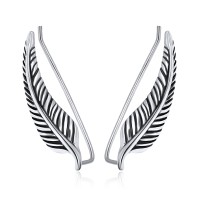 Silver Earring Leaf Shape EL-121